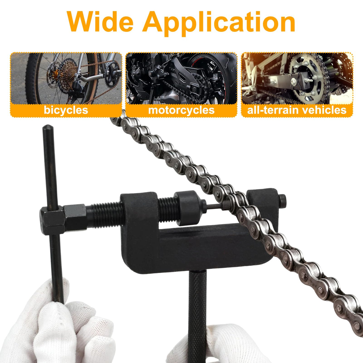 13-Piece Motorcycle Chain Breaker Tool Kit with Carrying Case T82474