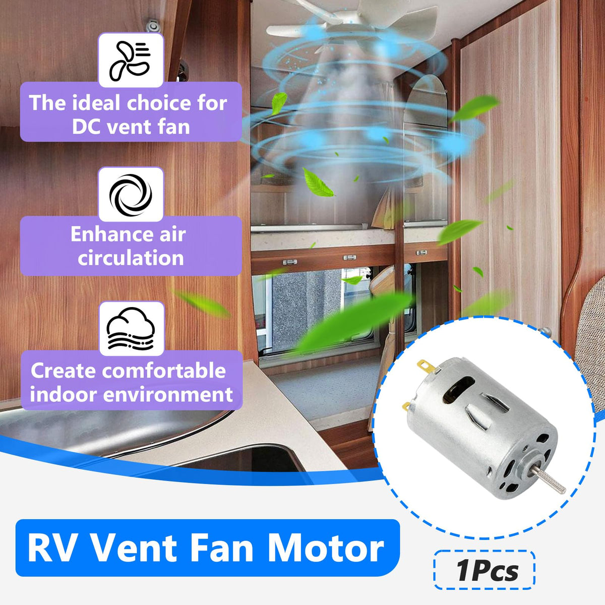12V DC Fan Motor with Round Shaft V544