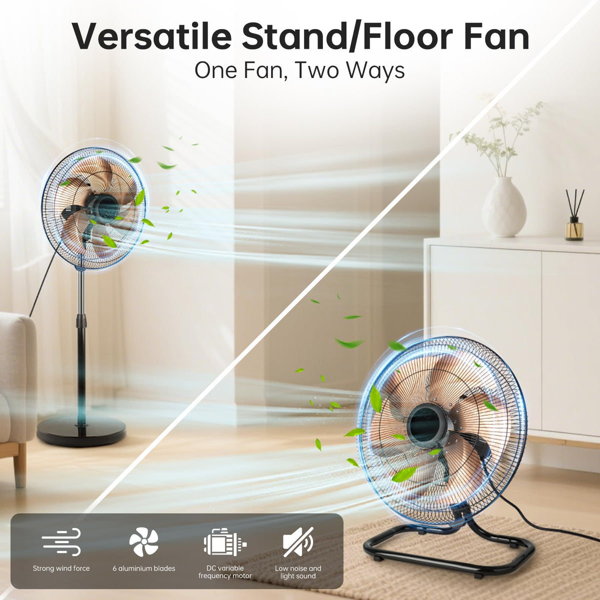18 Inch Oscillating High Velocity Pedestal Fan O6682