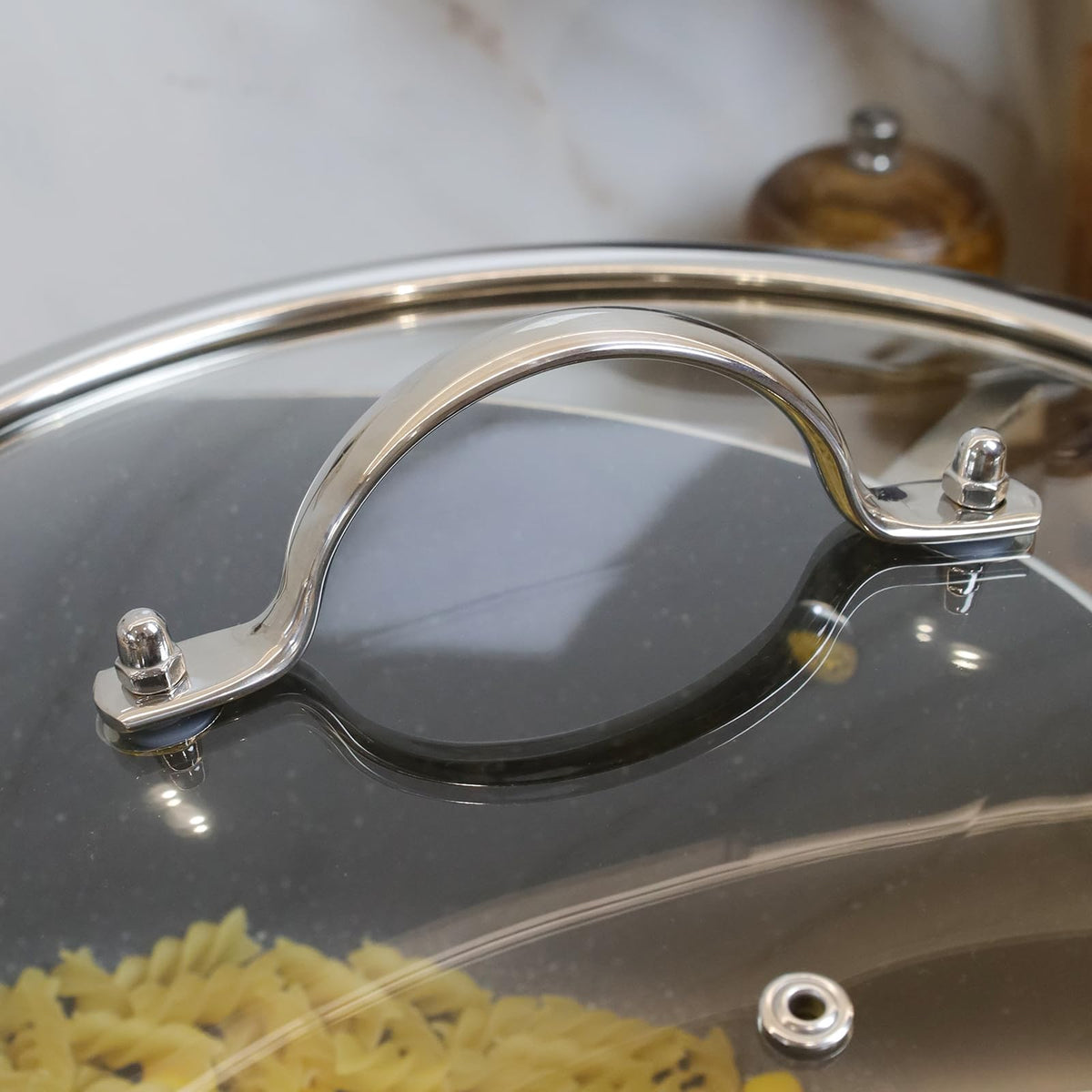 10 Inch Clear Glass Pot Lid U6520