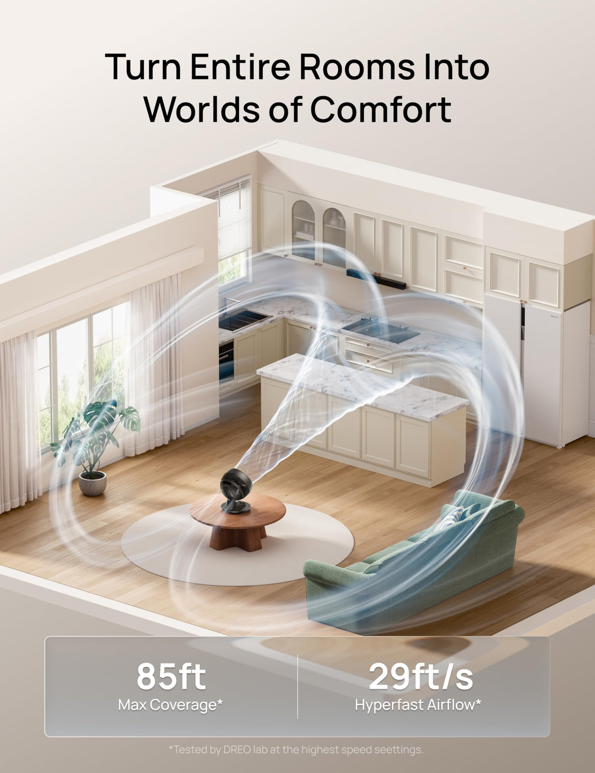 12 Inches 90° Oscillating Smart Desk Fan I322