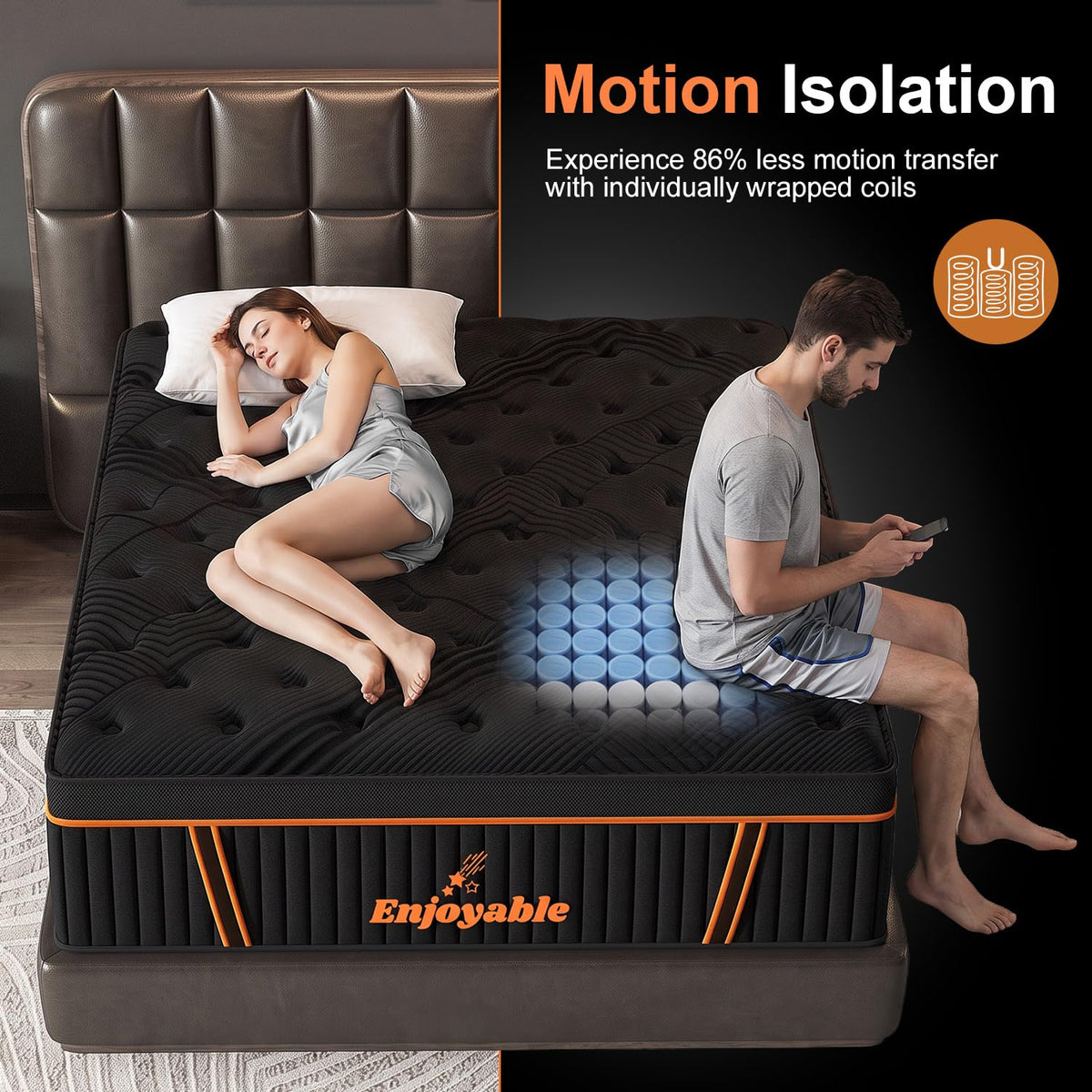 14 Inch Hybrid Full Size Mattress with Memory Foam & Pocket Springs Z6749